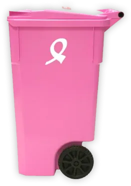 Image of pink waste container