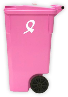 Image of pink waste container